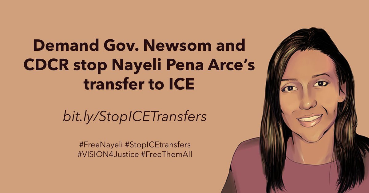 The fight to  #StopICEtransfers won’t stop. Don't just be angry at ICE. Target  @GavinNewsom, CDCR, and your Sheriffs. We are committed to Patti and Tien’s freedom. We are committed to Nayeli Pena Arce, who faces an ICE transfer next week. Take action now at  http://bit.ly/StopICETransfers