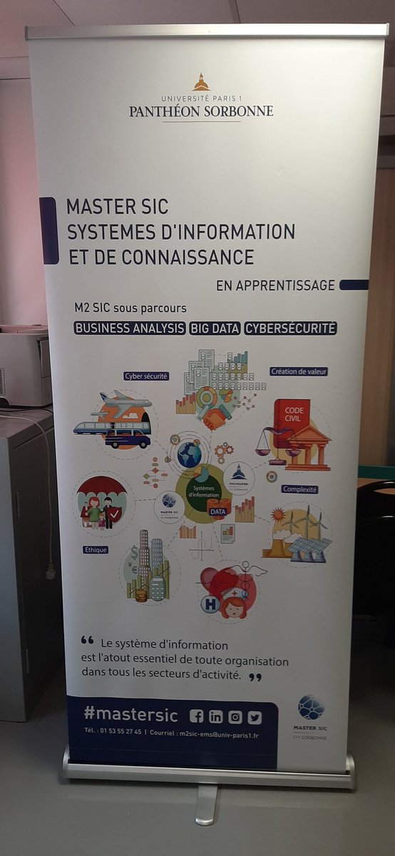 MasterSicParis1's tweet photo. #RENTREE20202021
L'équipe pédagogique et administrative est heureuse de pouvoir accueillir chaque semaine à partir du lundi 7 septembre ses nouvelles promotions #M1MSI, #M2SIC #M2MIKS (et sous parcours) par la la voie et de l'apprentissage, contrat #professionnalisation https://t.co/DLuTPbB3mX
