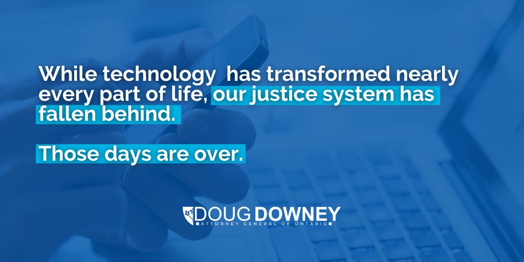 douglasdowney's tweet photo. Technology changed our lives over the years, and we can’t let our justice system continue falling behind. Together, we will move more services online and use technology to make justice more accessible and responsive. https://t.co/SzyHe2b12Q