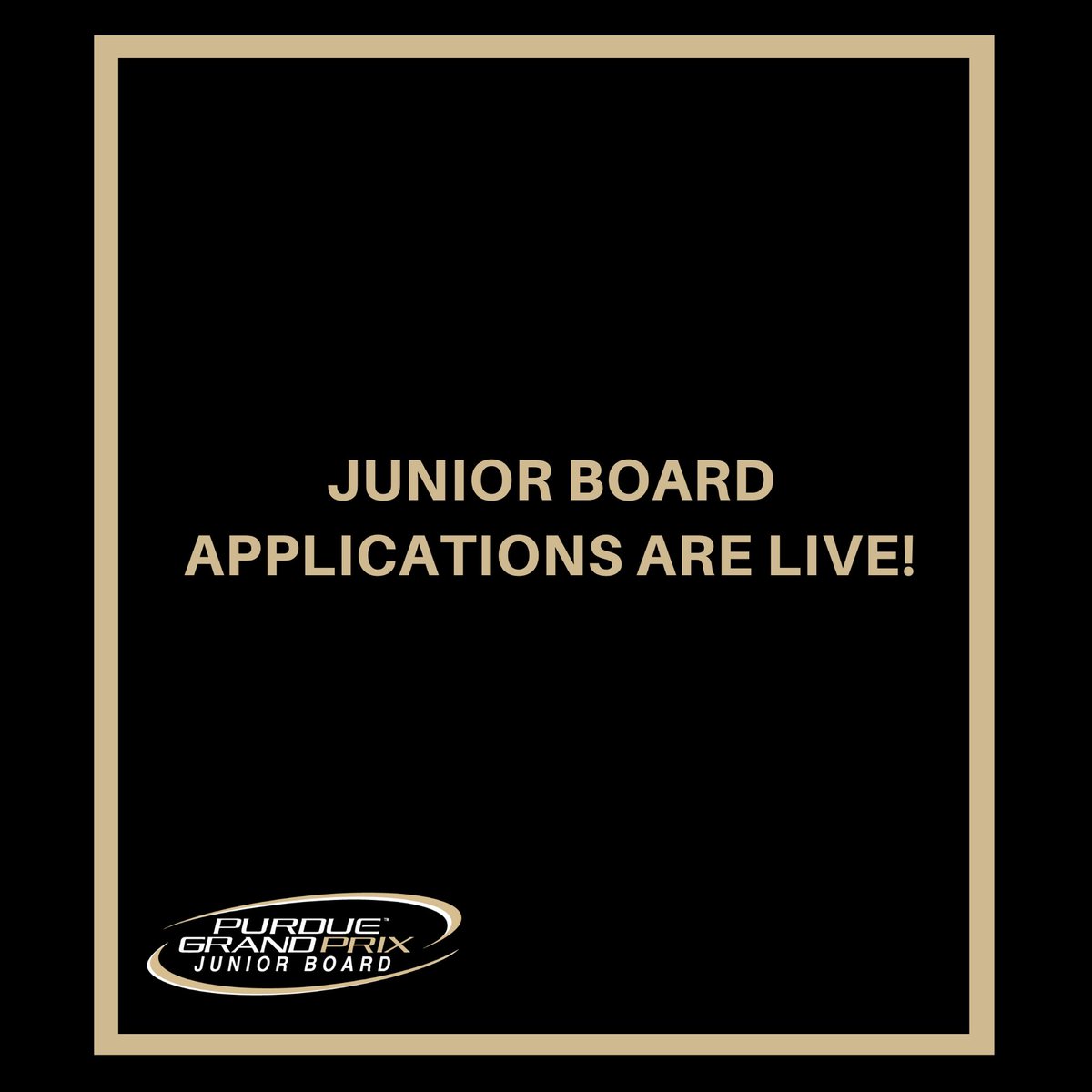 Junior Board Applications are now live! Click the link bellow to apply. Applications are due Thursday, September 17. We hope you’ll join us! boilerlink.purdue.edu/submitter/form…