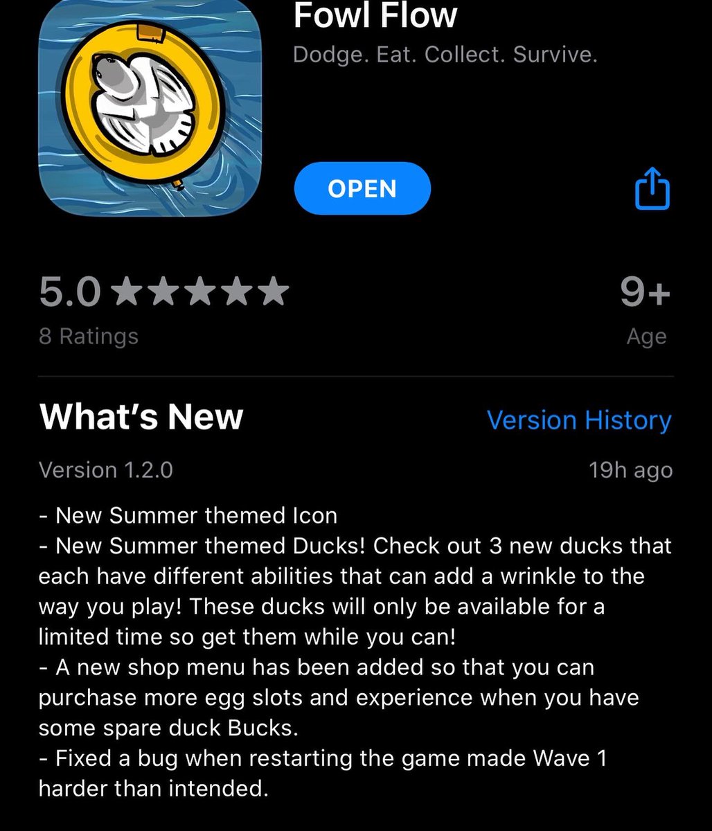 plebiant1's tweet photo. Update 1.2.0 of Fowl Flow is available now! Check it out and let me know how you like the new ducks! I wanted to give them a end of Summer/back to school feel. 
https://t.co/Dq25Ud3okD 
#games #gameart #actiongames #offlinegames #backtoschool #endofsummerfun #mobilegames https://t.co/yohNcLIQoA