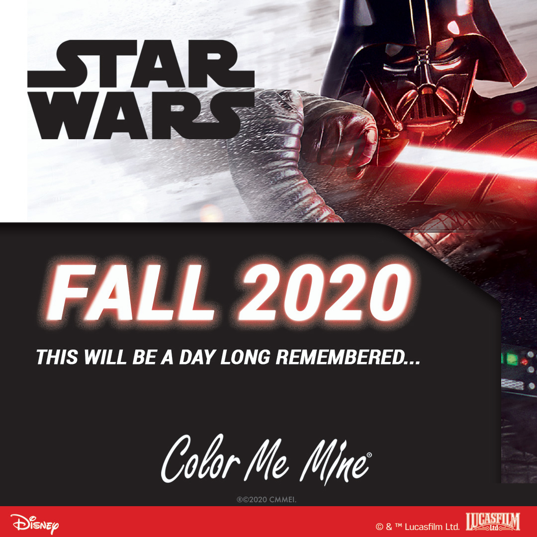 DUN DUN DUN DUN DUN DUN DUN DUN DUN... #colormemine #potterypainting #starwars #comingsoon #fall2020