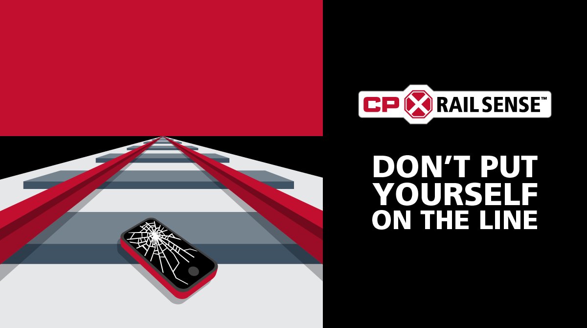 CPKCrail's tweet photo. Tracks are for trains only & trains are not play structures. Stay safe this weekend by choosing smart outdoor activities to enjoy the last days of summer. Watch this video & learn how dangerous choices may impact you. https://t.co/PGlsQV58uF #CPRailSense @olinational @oplifesaver https://t.co/vaPAKld1Sr