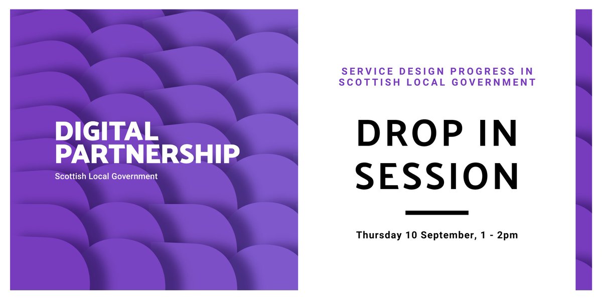 DigitalOfficeLG's tweet photo. More than 100 colleagues from #ScottishLocalAuthorities have undertaken #Service Design Champion Training & we will hear some of their progress at our drop-in session with @_JackWiggins @JackieMartinDO & @StevenKyle10 on Thursday.
Sign up ➡️ https://t.co/4K1e7DUckF #SAtSD https://t.co/zpWSWi6SHr