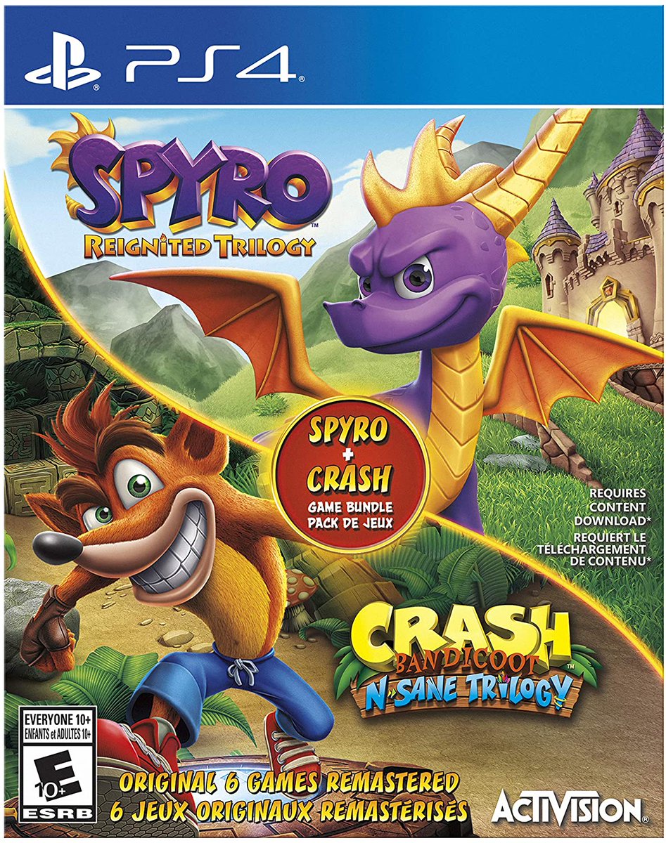 Crash and Spyro bundled pack. 6 games, rebuilt from the ground up, New music, re-voiced, reworked. everything is brand new except for level mesh for integrity.>$59.99Mario 3D allstars. 3 games. Enhanced ports, redone textures. Otherwise the same games. LIMITED RELEASE>$59.99