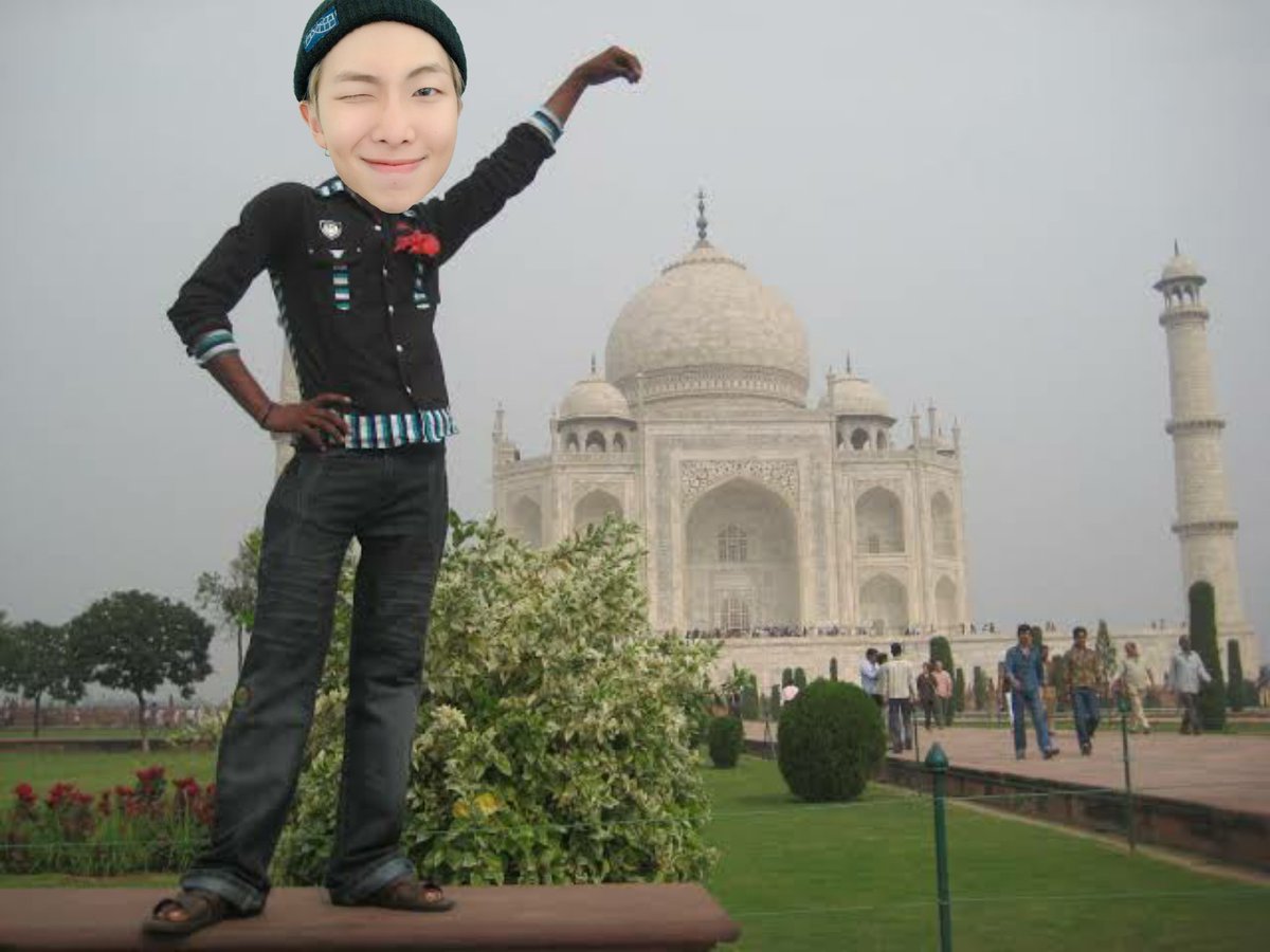 Namjoon visiting Taj Mahal 