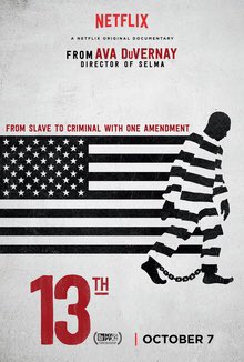 13th is a powerful doc on history of the deeply embedded racism in the US. It perfectly documents how racism has been persistent through the different eras: Jim Crow, Post-Jim Crow & how the 13th amendment has a huge role on mass incarceration. Amazing, insight & interviews too!