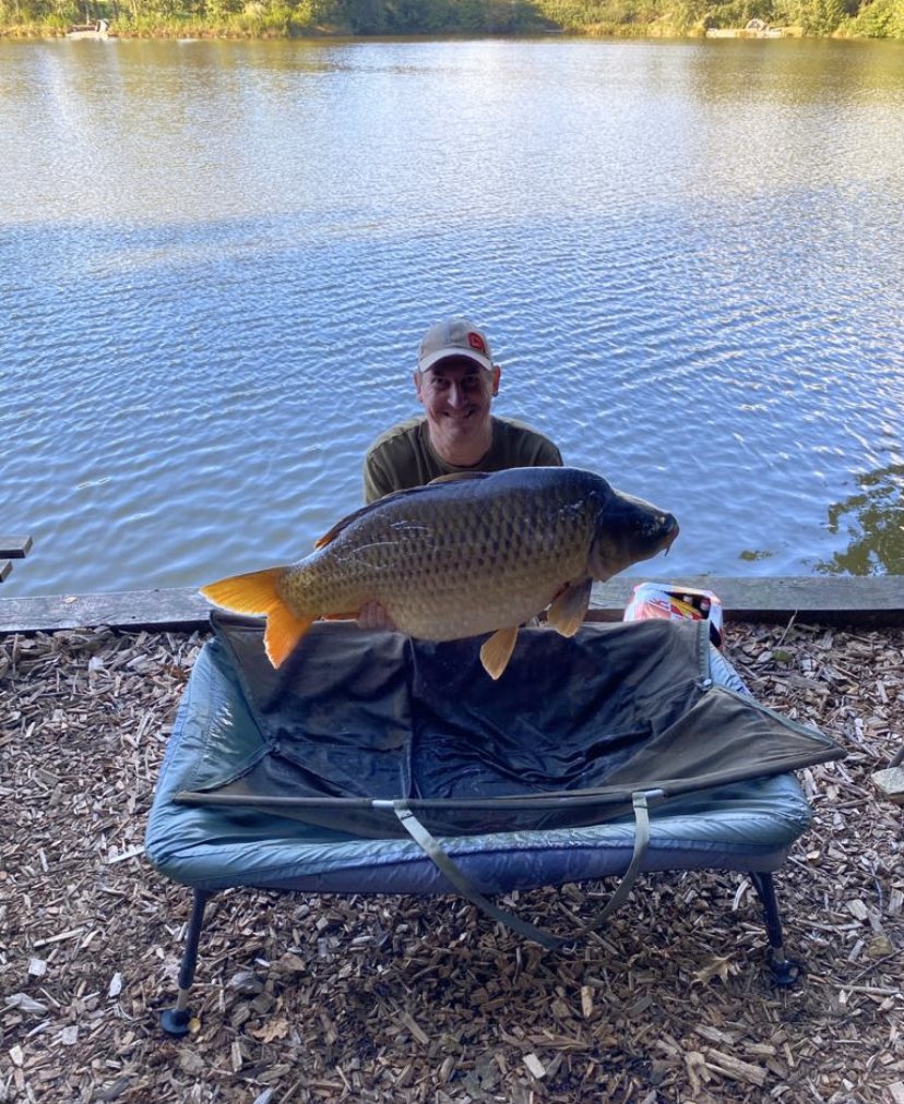 River18O's tweet photo. Last night in France 🇫🇷 highlight of the trip this 53.5 lb common 🎣🔥 https://t.co/goFlJc9fBV