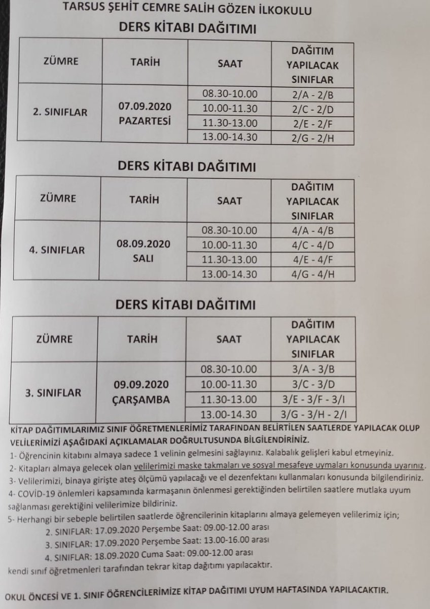 SehitGozen's tweet photo. Ders kitabı dağıtımı planlaması. Tüm velilerimizin kitapları almaya geldiklerinde maske, mesafe ve hijyen kurallarına uygun davranacaklarından eminiz.@tcmeb @MersinMEM @tarsusmem1 https://t.co/JI6jEPnqxG