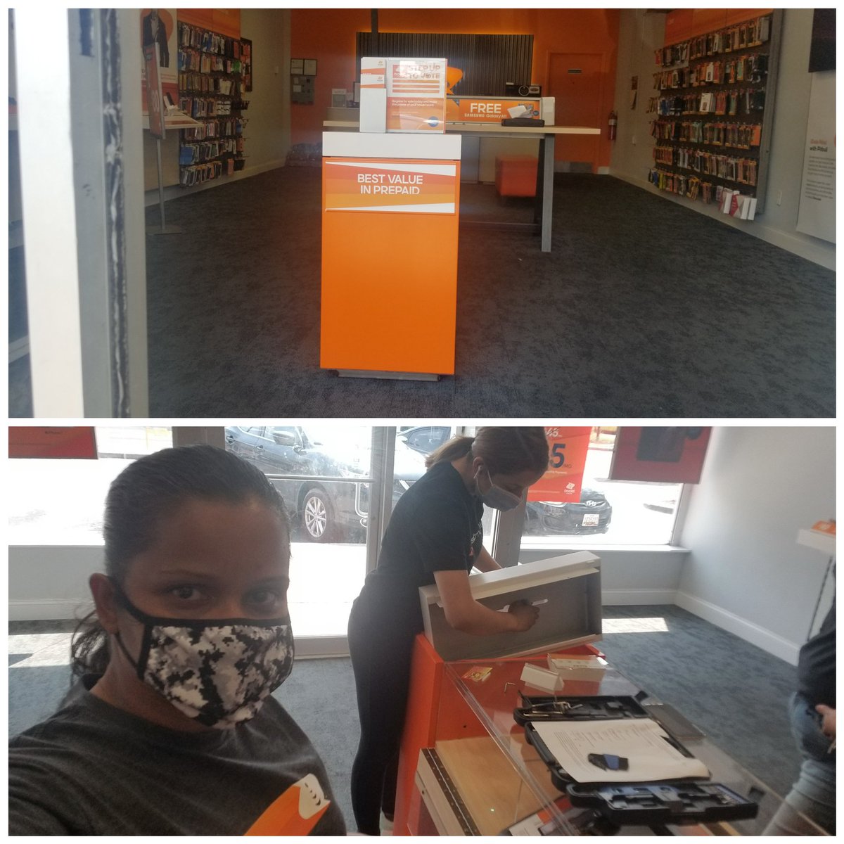 ThatBoostGirlJ's tweet photo. Had my #Brightstar tool kit available to help install the new fixture. Great message walking in. #StepUpToVote #Dish #Boost #TopAtlanticGroup @BoostAJP @HMDISHingBoost @AdolfoBoostAE @BoostBillDMV https://t.co/h7jclGurel