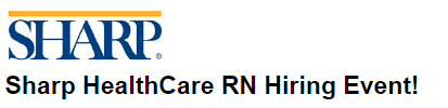 SharpCareers's tweet photo. https://t.co/YeJXekOuVg
Sharp HealthCare RN Hiring Event! 
We are having a virtual hiring event for experienced #RNs. Hiring for Sharp Chula Vista, Sharp Grossmont, Sharp Memorial, Sharp Coronado! Click on above link to learn more about this event. https://t.co/9isyDQP54V