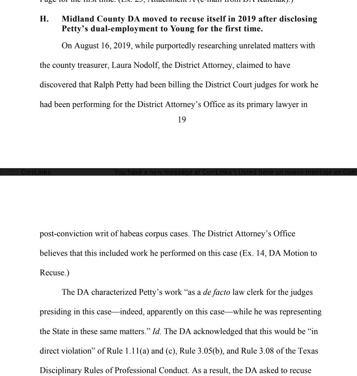 Then FINALLY in 2019 - 17 years after this all started - the DA’s office suddenly discovered (?) that this dude had been working as a law clerk for the judge and prosecutor on the same case ~for more than a decade~