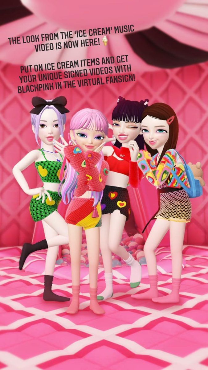 Sarablink9's tweet photo. #blackpink @BLACKPINK #ZEPETO @zepeto_official #IceCream https://t.co/D6D9W0YqTJ