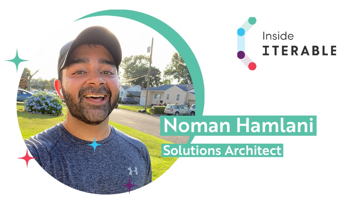 Iterable's tweet photo. "I am a person of color, son of immigrants, avid runner, basketball lover, and always looking to interject bad puns into everyday conversations!" Meet Noman Hamlani, a talented and hilarious Solutions Architect here at Iterable. Look #InsideIterable: https://t.co/Qt2AVqgO6D https://t.co/bLcH4Ld2OA