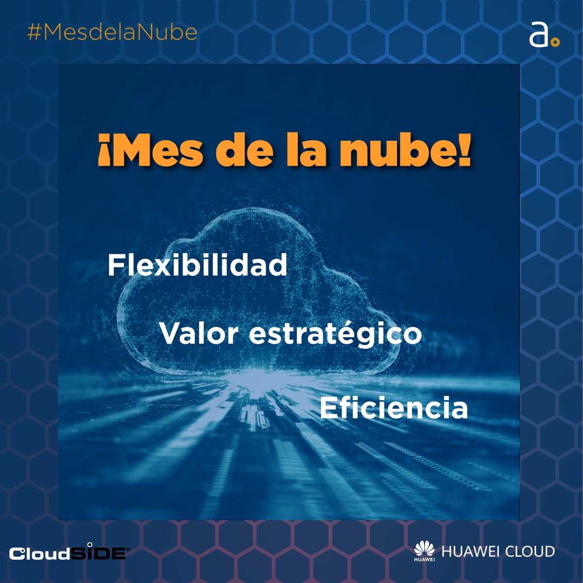 assetel's tweet photo. Le damos la bienvenida al #MesdelaNube un mes donde conocerás las funcionalidades, ventajas, eficiencia y valor estratégico que tienen nuestras soluciones de cloud para tu empresa. #HuaweiCloud #CloudSide https://t.co/SdjFi4DXpU