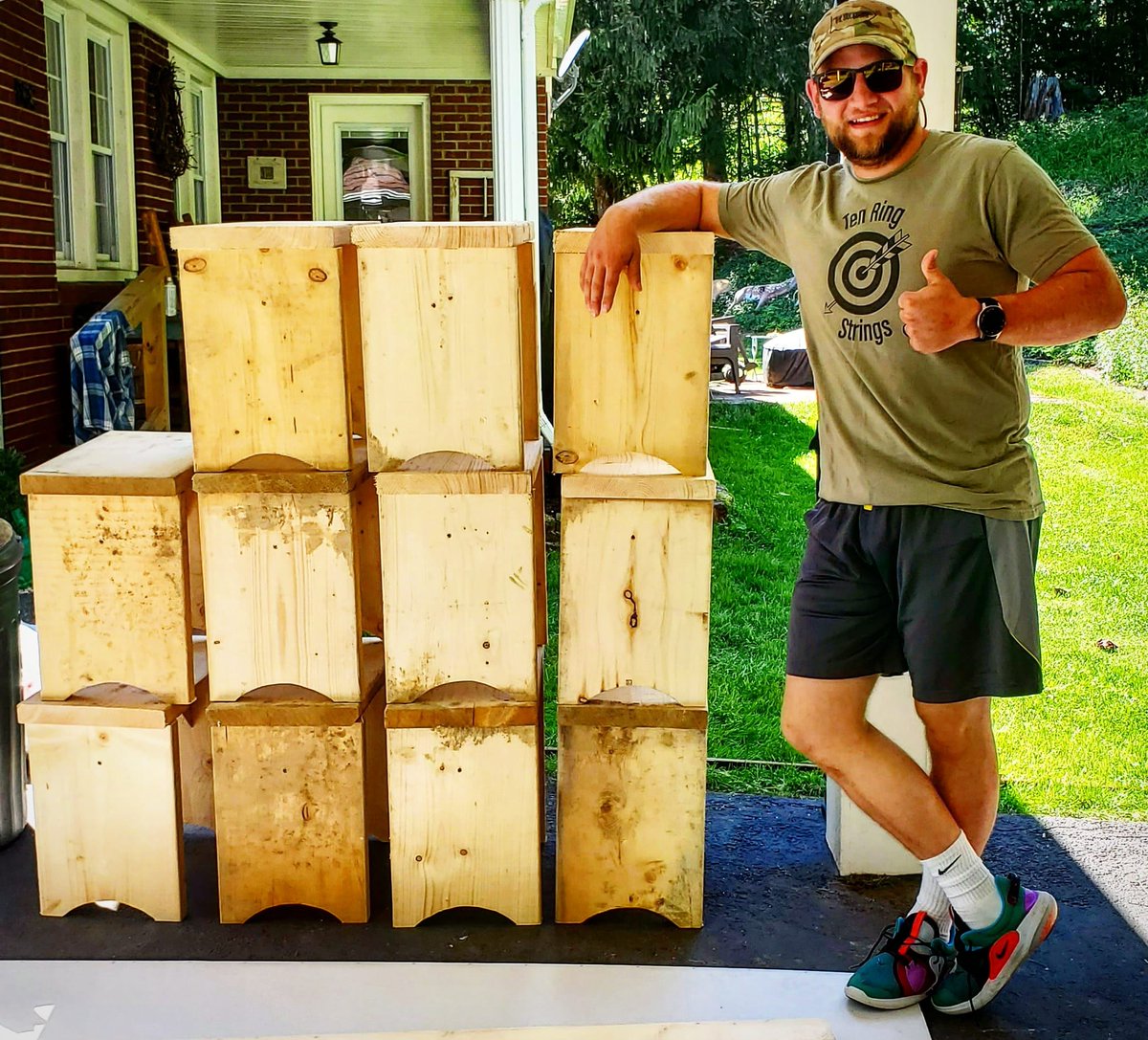 mrteachinman's tweet photo. I've been talking to my brother about needing some wood for benches in our outdoor classroom. Aren't they gorgeous?! Just to think of all the learning and little lives that are going to be impacted by the magic of a good book and a stimulating conversation!

#acms #asheproud https://t.co/iuzfanbBXp