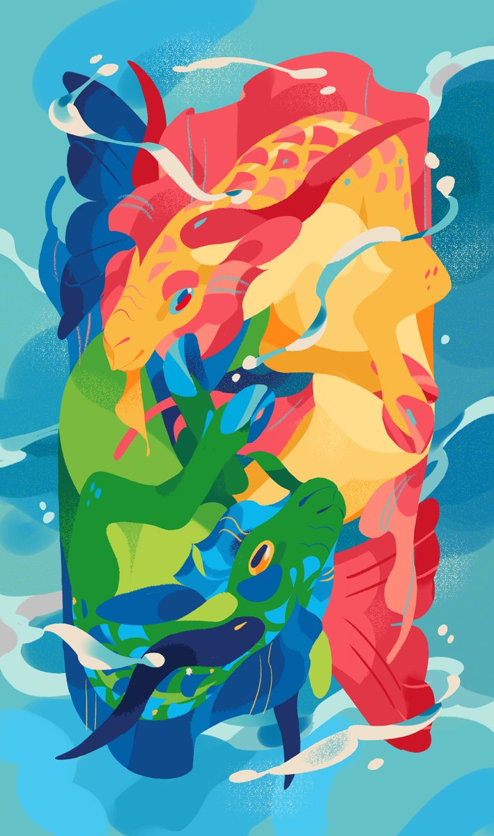 CitrusFoam's tweet photo. @/bighippoart came up with #GetYourArtUnderwater, aka the best hashtag ever so you know I had to jump on it🌊 https://t.co/KK33e56VV7