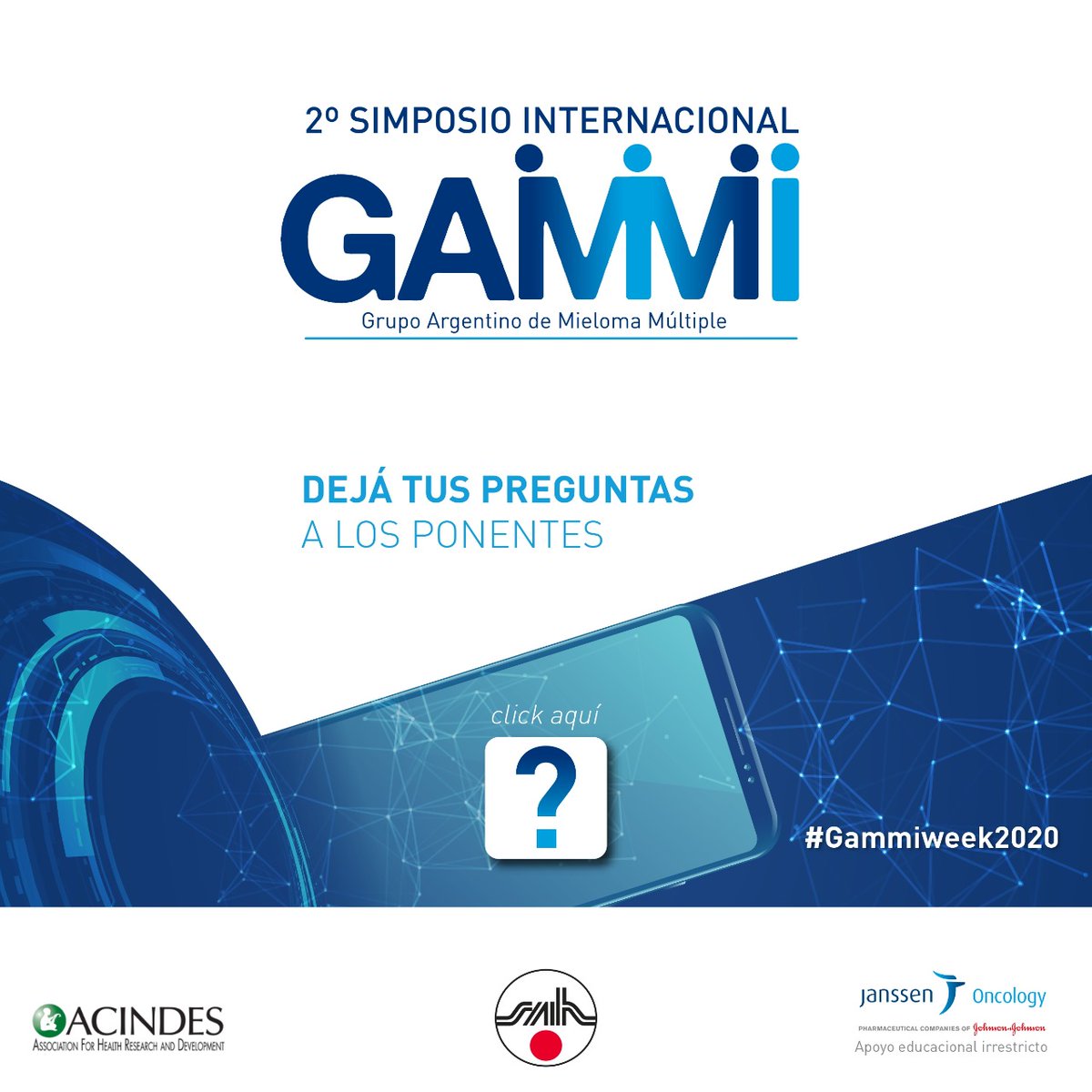 No te olvides de registrate en la web de #gammiweek2020: gammi2020.com.ar y sumarte al grupo GAMM en LinkedIn: bit.ly/3hr0747. Dejá tus consultas y comentarios a los ponentes entrando a la sección Preguntas: bit.ly/3jKcwkv