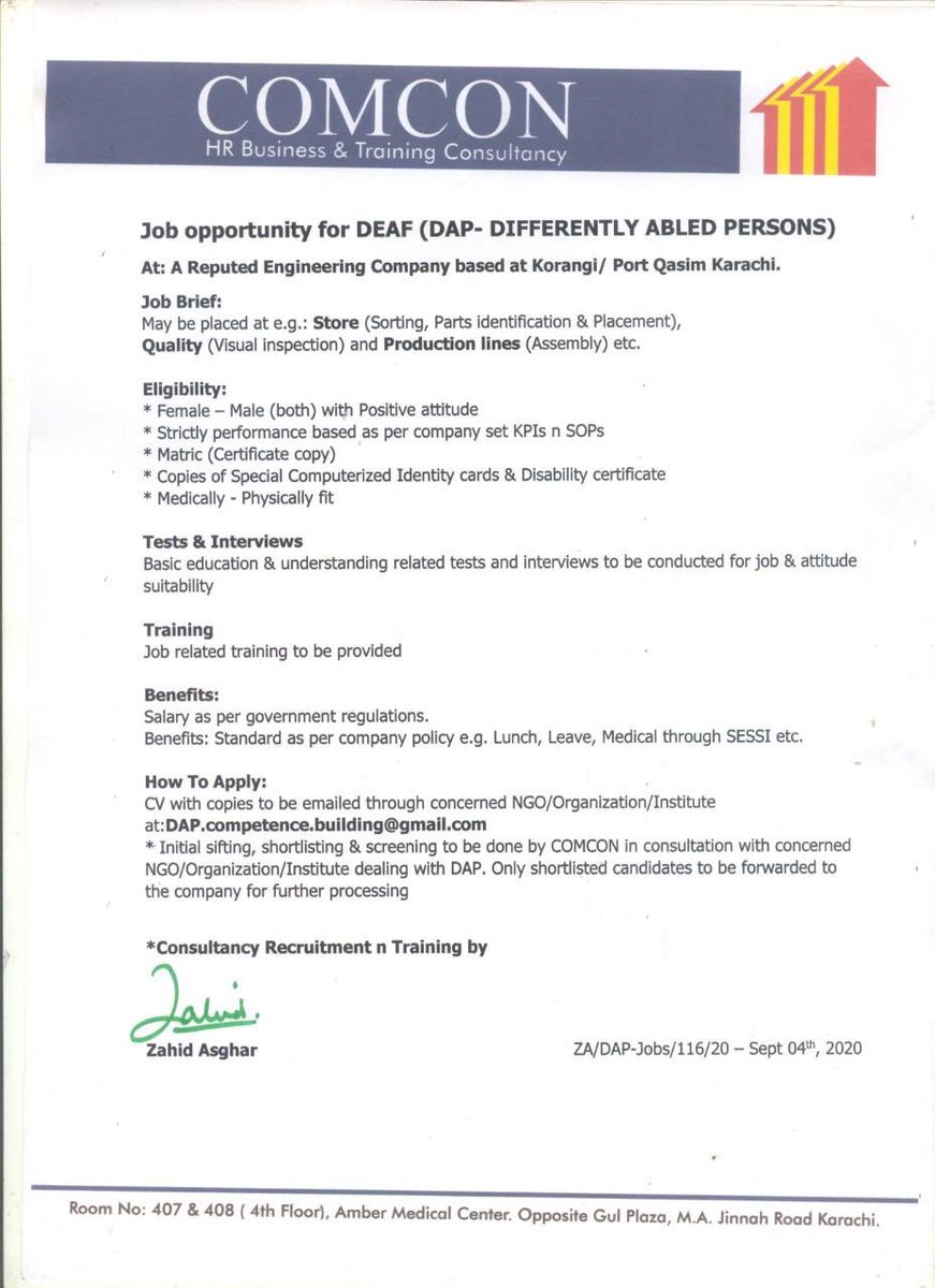 mdi_pk's tweet photo. #COMCON
#Job opportunity to #Deaf
Email: DAP.competence.building@gmail.com https://t.co/t5s4bheTuw