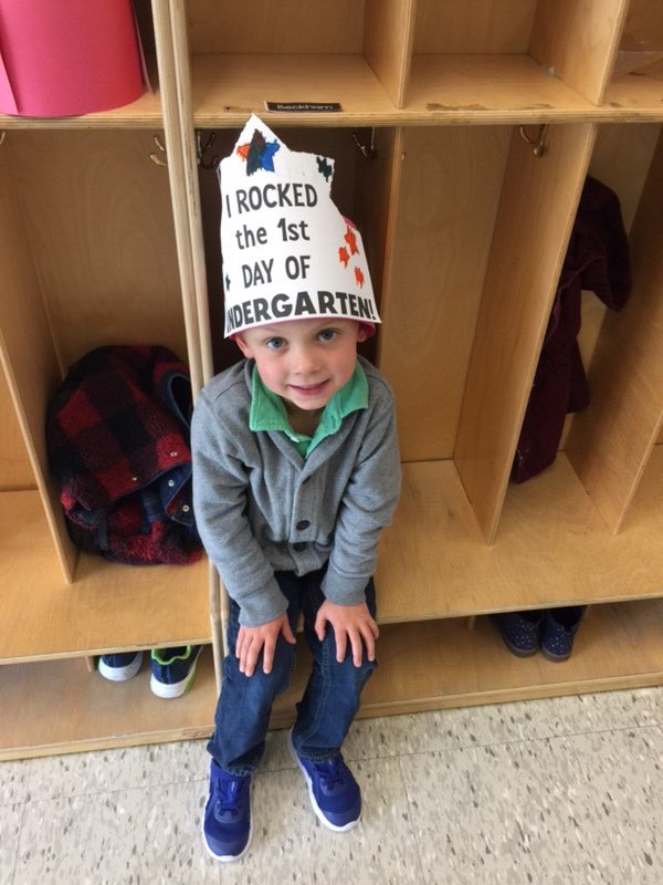 SamasLauren's tweet photo. So excited for, and proud of, this little man! #Kindergarten #firstdayofschoolever https://t.co/Tlj2JnHl5G