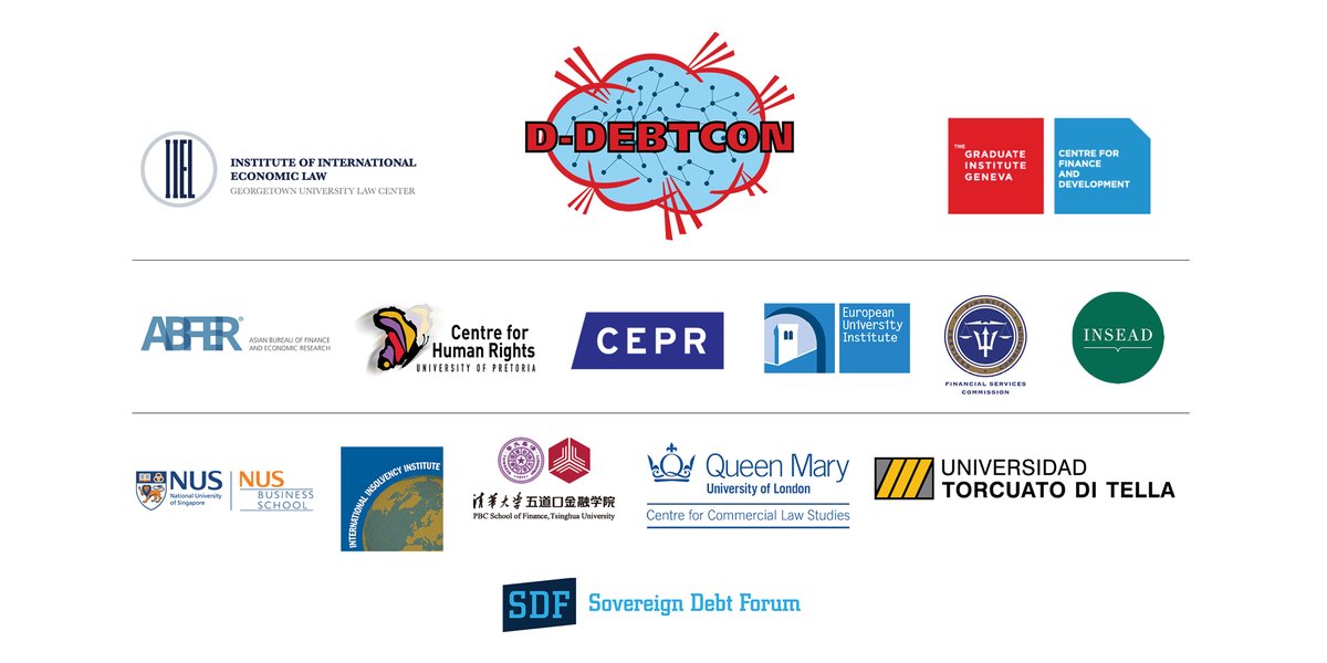 GtownLawIIEL's tweet photo. Starting Monday, Sept 7: Donβt miss the first ever #Virtual Distributed Interdisciplinary #SovereignDebt Research & Management Conference (D-DebtCon)!
Nine countries, five continents, September 7-18, 2020. See the full program and RSVP here:
https://t.co/7z35d6gMRW
#DebtCon https://t.co/OnjEMAT1h1