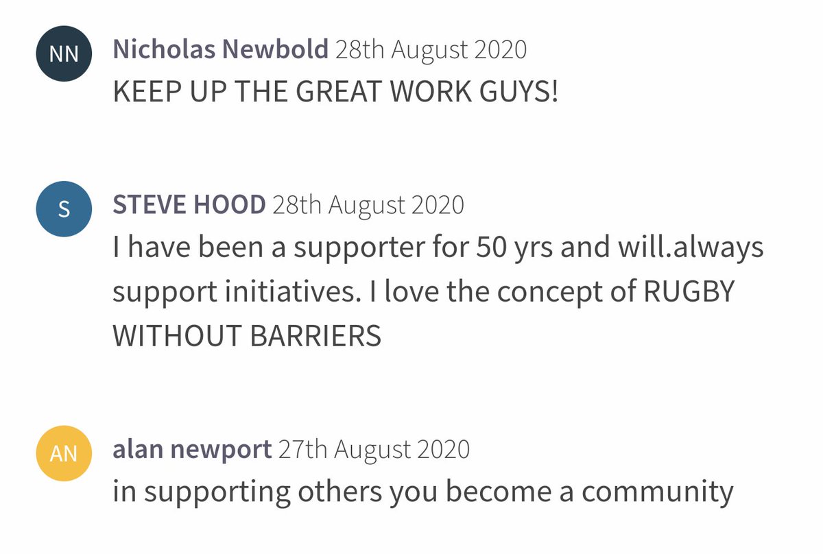 Just some of the comments on our Crowdfunding page! 👍
Great to see such support but we need more help to reach our target for the All Kids Active programme - for children of all backgrounds to gain physical and mental well-being 🏃
Grab a reward now 👉 avivacommunityfund.co.uk/all-kids-activ…