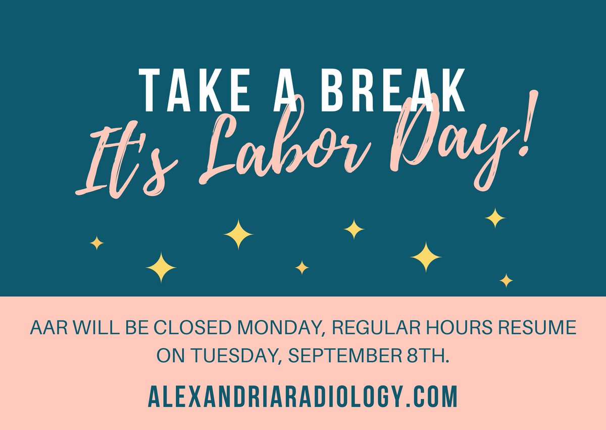 AAR will be closed Monday for Labor Day. We look forward to seeing you all on Tuesday!