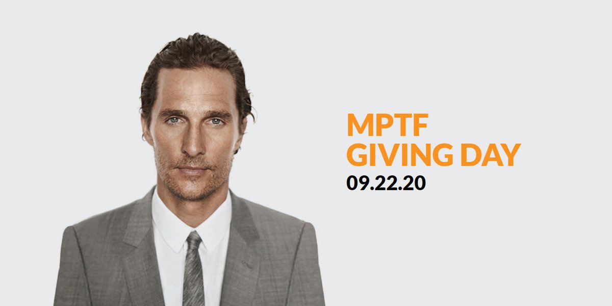MPTF's tweet photo. As our 99th anniversary & #MPTFGivingDay approach on 9/22, we celebrate our beloved #GreyQuillSociety and taking care of our own. Visit https://t.co/21V8Pxmyy3 to watch @McConaughey read Mickey Cottrell's "The Fireman's Equipment" & find out how you can play your part. https://t.co/xtdFtD5SR7