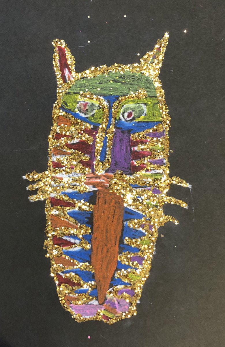 MESBlueDevilArt's tweet photo. Finishing up our first projects of the year....in love with our Laurel Burch-inspired cats! @MESBlueDevils @fcsarts @FloydCoSchools https://t.co/NZOgUV1bHz