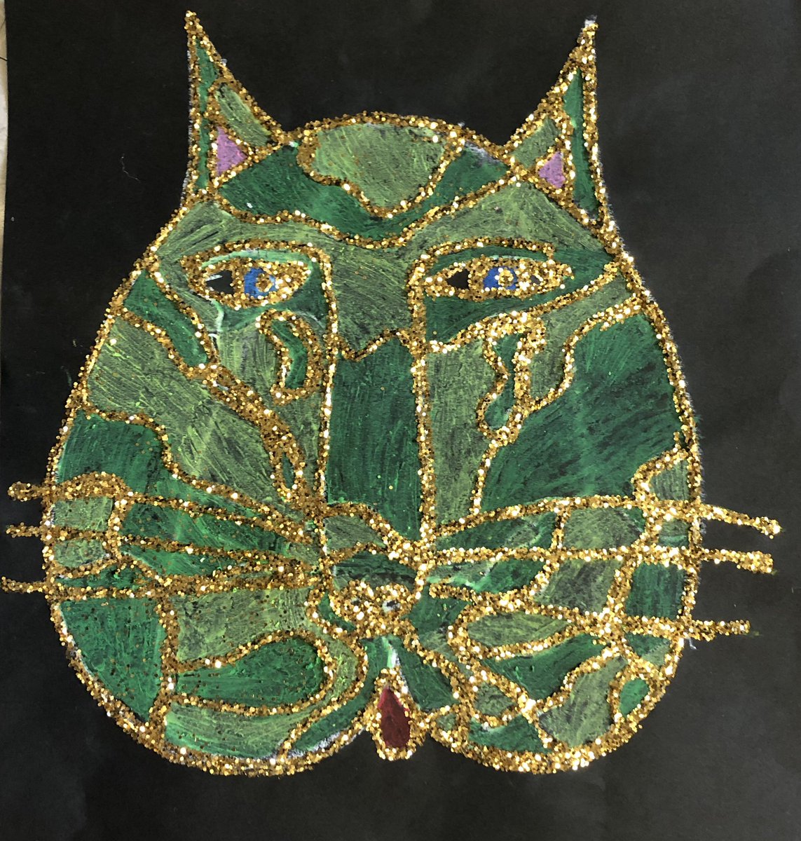 MESBlueDevilArt's tweet photo. Finishing up our first projects of the year....in love with our Laurel Burch-inspired cats! @MESBlueDevils @fcsarts @FloydCoSchools https://t.co/NZOgUV1bHz