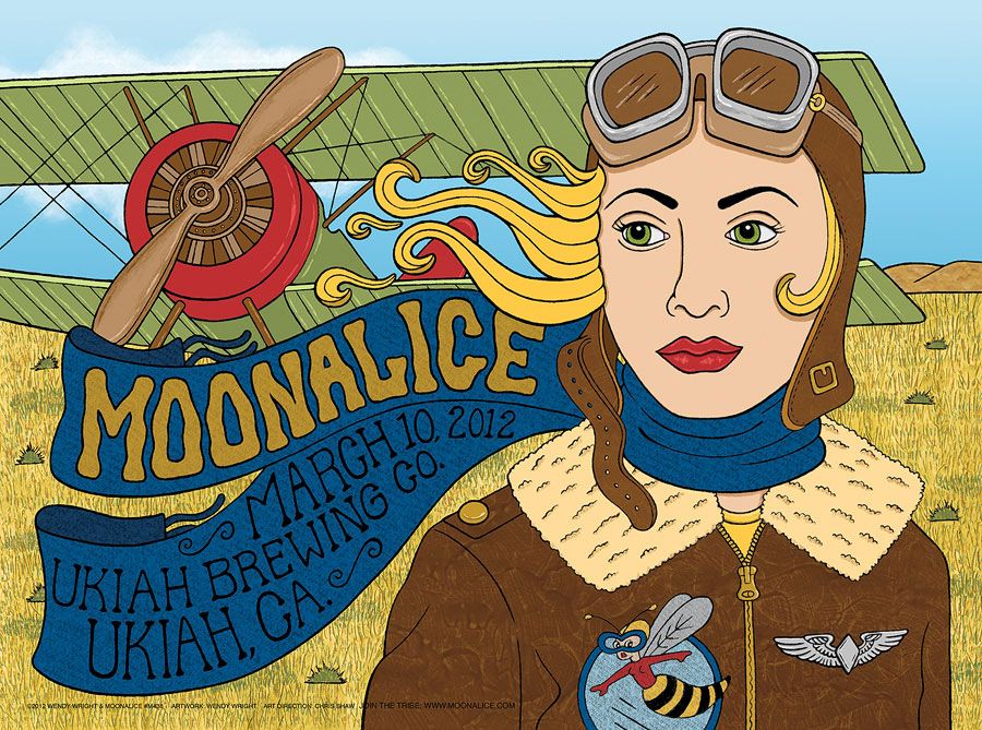 MoonalicePoster's tweet photo. Live To Love @Moonalice Poster Collection: 3/10/12 Ukiah Brewing Company, Ukiah, California by Wendy Wright https://t.co/xeEUXS3zbY 100% of the sales from every poster purchased goes directly to the artist. M438 #MAPLTL #MAPR #WendyWright #art #gigposter https://t.co/RTAmTMMeYs