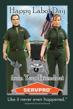 Happy Labor Day Weekend from all of us here at SERVPRO of Salem County! We hope you're enjoying this time with your family and friends! Today we remember and recognize those who work hard and continue to give strength, prosperity, and grow the well being of our country.