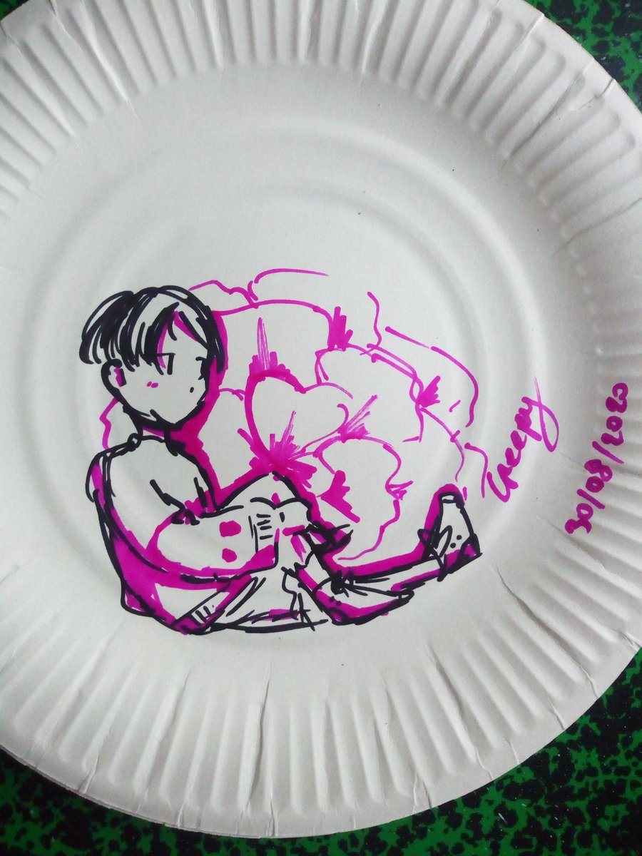 Creepy__UwU's tweet photo. When you don't know what to do at a party just take some felt pens and paper plates
#drawing #paperplate #colorful #paperplatecrafts #illustration #feltpen https://t.co/GoG2guInao