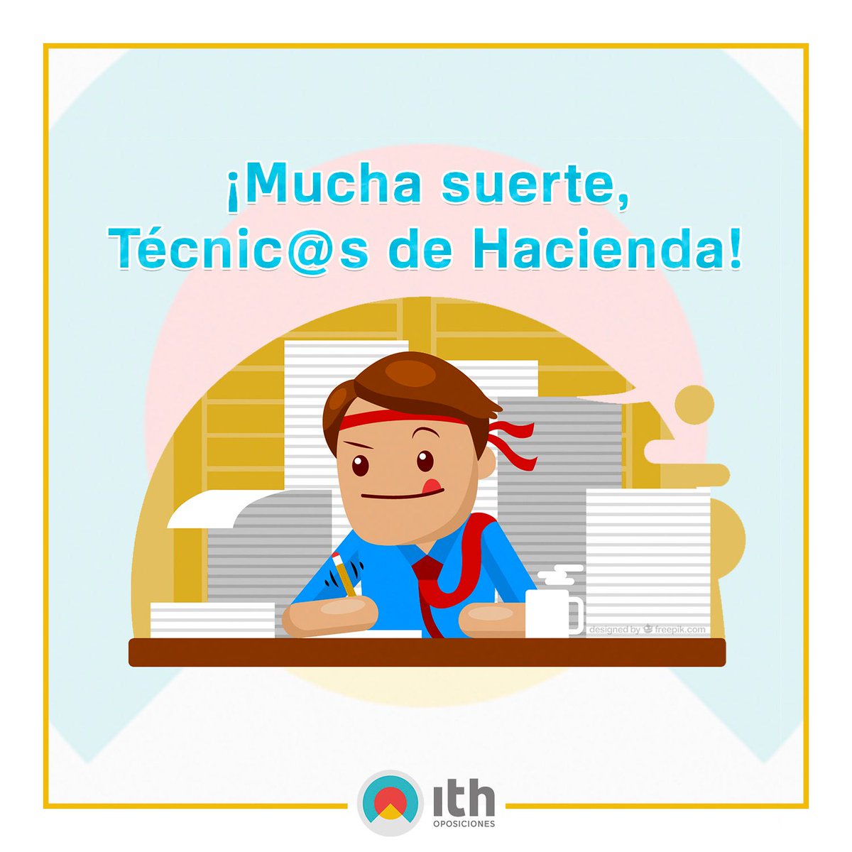 ithoposiciones's tweet photo. Nos vamos a dormir con los dedos súuuuper cruzados por todos los que os examináis de Técnico de Hacienda mañana. Muchísima suerte! 💪🍀 https://t.co/TR8730lcj0