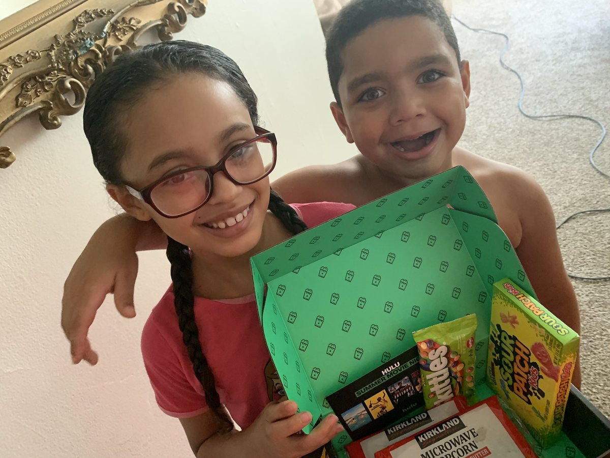 csharpe_c's tweet photo. Thank you @gofooji @hulu  kids are so excited for movie night ! https://t.co/IRzvWISJMg