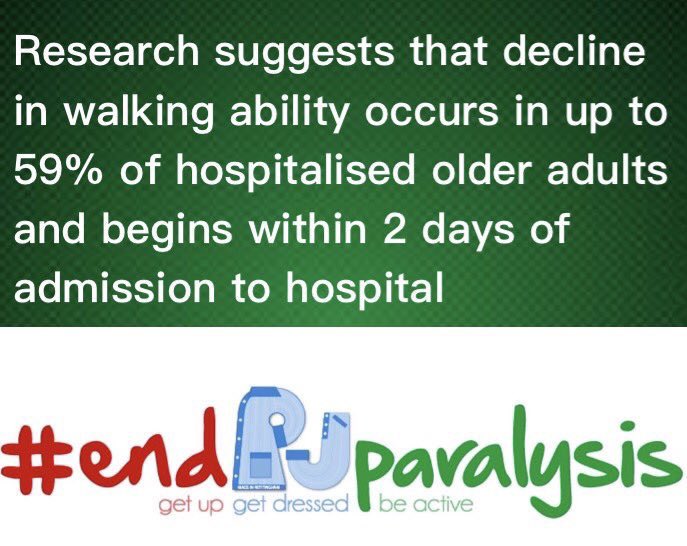 Given the overwhelming evidence regarding risk of rapid loss of function, I wonder how many patients have plans to promote and maintain functional ability over this weekend?