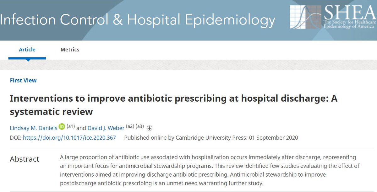 Infection Control & Hospital Epidemiology tweet media