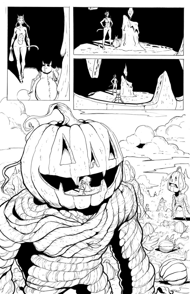 Here’s a page from a Halloween short story I just finished up that will be published in Horrendous issue 2, a anthology of all Halloween themed stories and art from some great artists! More pages to come! #halloween #pumpkin #jackolantern #fall #autumn #allihavetodoisdream