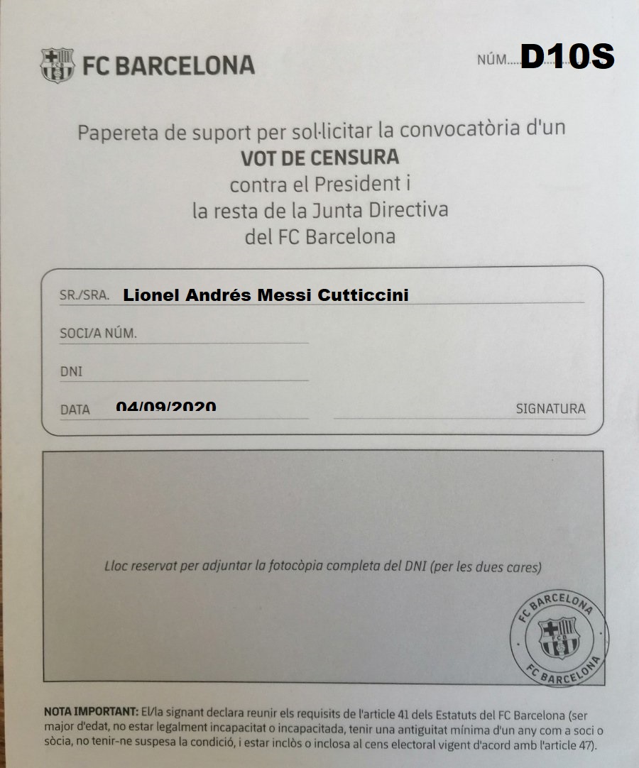 AlexCul4's tweet photo. Ni un minuto más con esta directiva.
Hoy Messi ha gritado ¡¡¡Bartomeu Fuera!!!
Messi ya ha firmado para echarlos, si tú eres socio ¿A qué esperas?
#BartomeuDimision https://t.co/KGv1XQaIgR