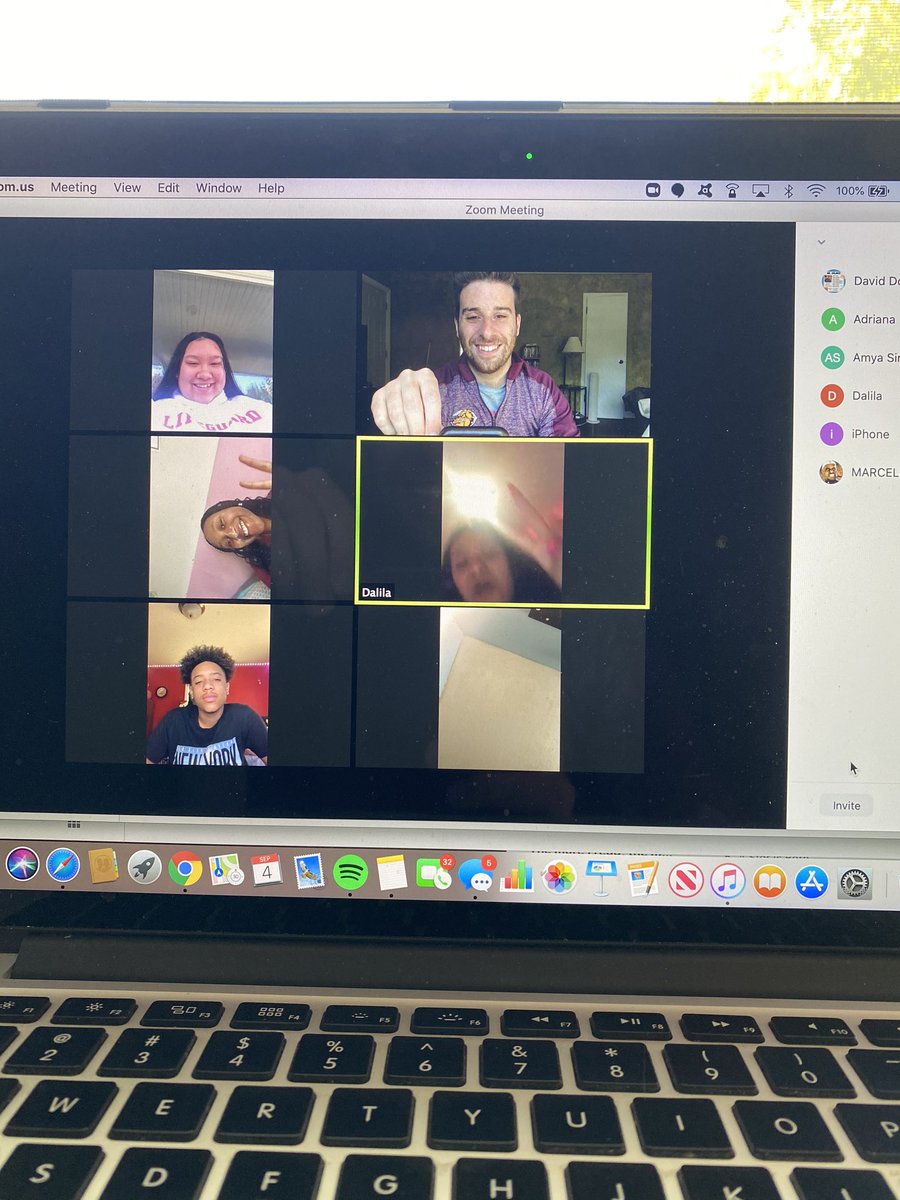 MrDolnick's tweet photo. Today I hosted a Zoom with some of my AVID 9 (soon to be AVID 10) students, to check-in before the start of the school year. (I unfortunately didn’t think to ask to take a picture until after people started to leave.) It was good to be around my family again. Ready for 2020-21! https://t.co/fdHDeYdHnP