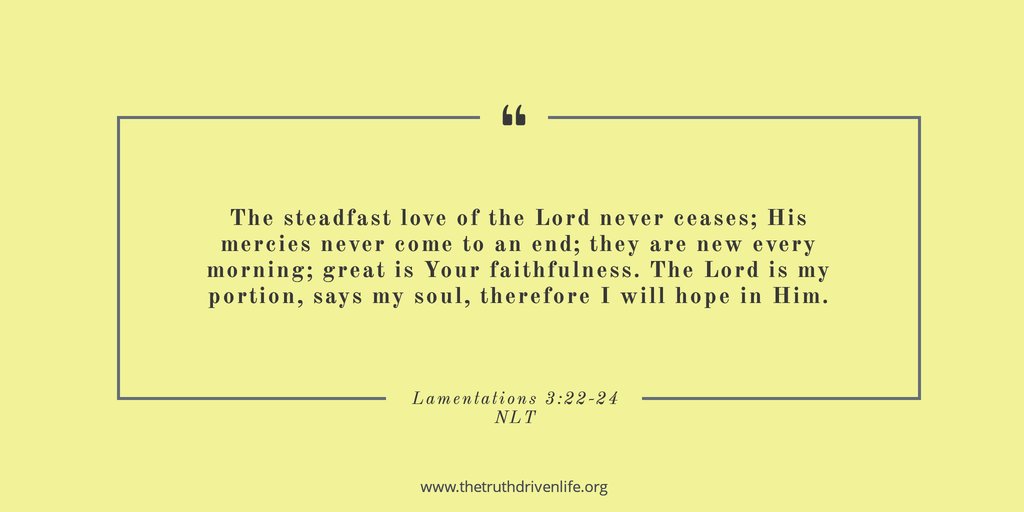 ichoosetruth's tweet photo. The Lord's love NEVER ceases and His mercy is unending. You can NEVER outrun His love or mercy.  Your Father's arms are open for you to run into! https://t.co/n12azaGqQZ