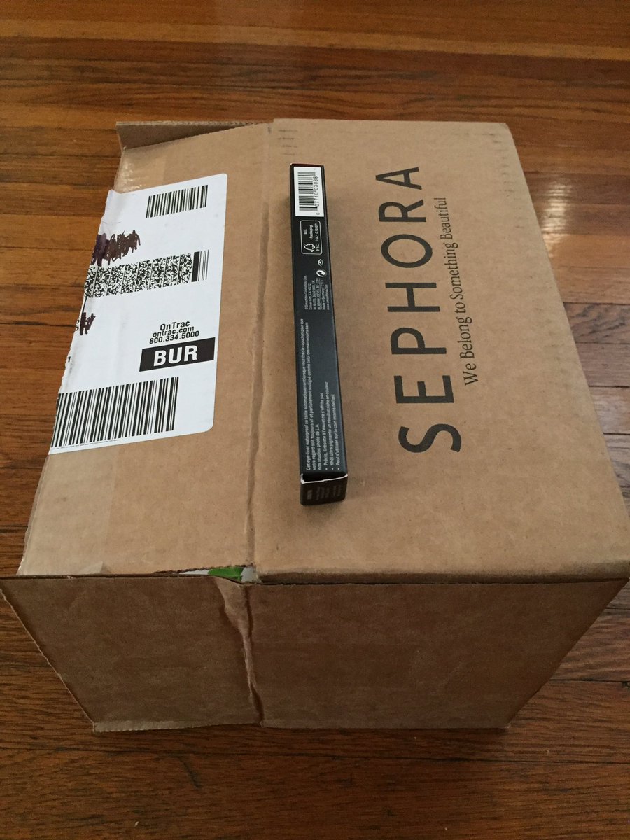 DanaKMiddleton's tweet image. Really, @Sephora?! Using this big box to ship one small eyeliner is obscene. And it’s not the first time. Please do better. #Sephora #badpackaging