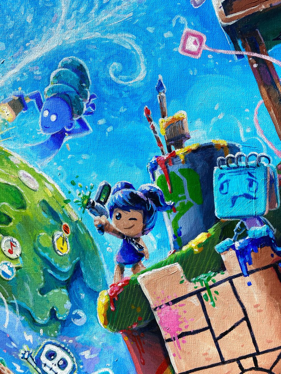 "Welcome to LittleBigPlanet."
24"x35" acrylic on canvas
(Thank you <a href="/mediamolecule/">Media Molecule</a> for inspiring young creators everywhere! 😁)
#LittleBigPlanet 🌍 #traditionalart #acrylicpainting