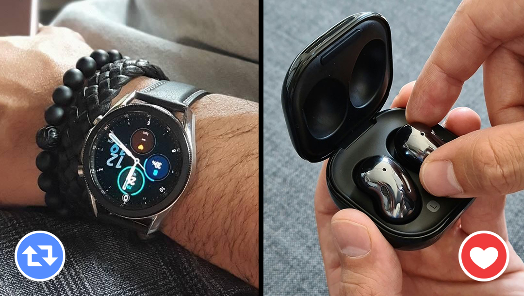 SamsungChile's tweet photo. ¿Cuál es el wearable del #EcosistemaSamsung que esperas lucir pronto? 🤔

RT si es el #GalaxyWatch3 🔄
Like si son los #GalaxyBudsLive ❤️ https://t.co/xVyNCdJPch