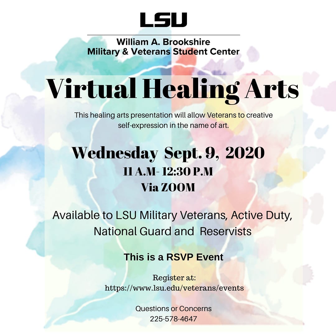 Calling all LSU Military Veterans, Active Duty, National Gaurd and Reservists
Register here:
lsu.edu/veterans/events