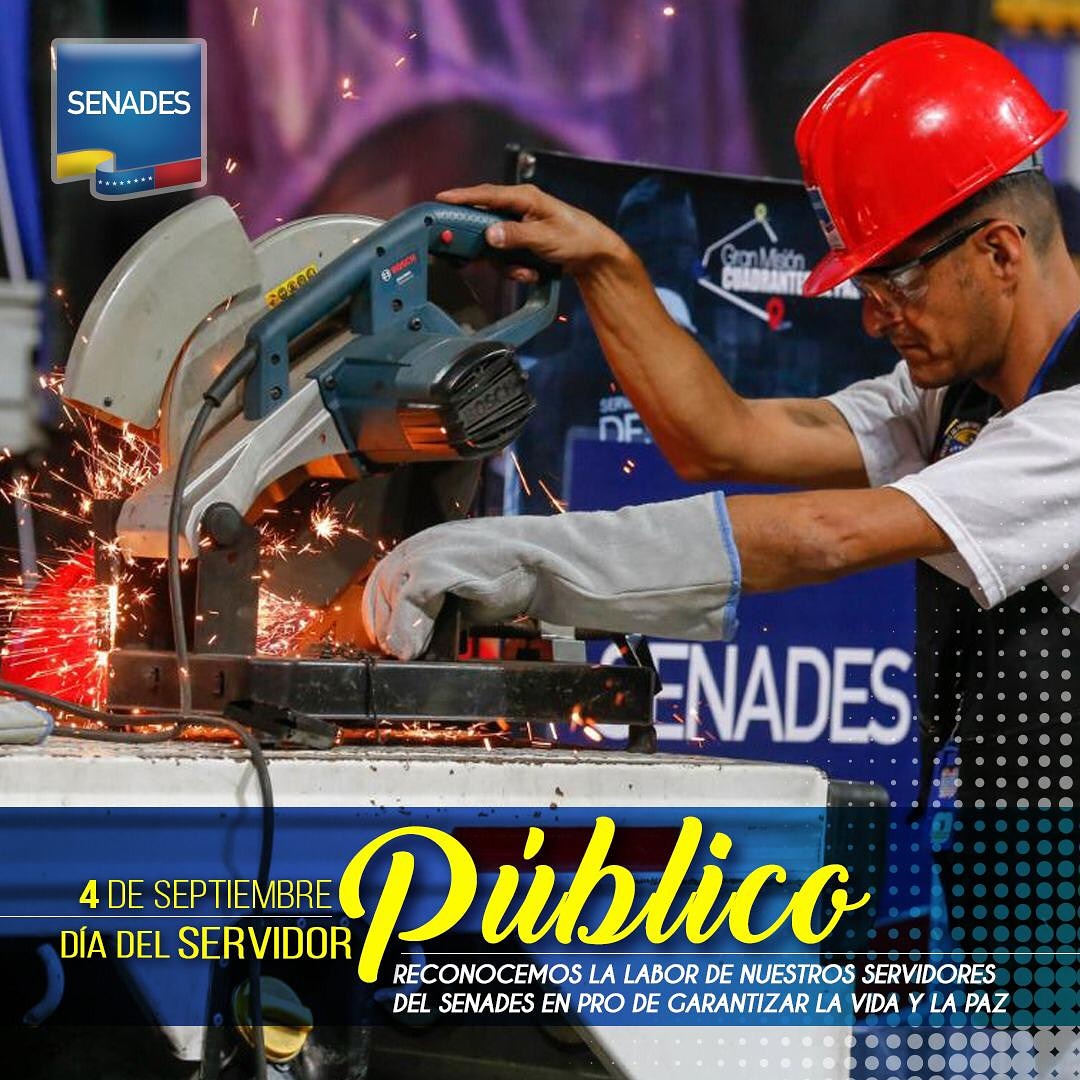 MIJPSenades's tweet photo. Conmemoramos el día del Servidor Público venezolano, fecha escogida para reconocer el desempeño del personal que labora en la administración pública. 

Nuestro reconocimiento especial a los servidores del #Senades por su labor para garantizar la vida y la Paz de nuestra Patria. https://t.co/ZQ4vxa8dbh