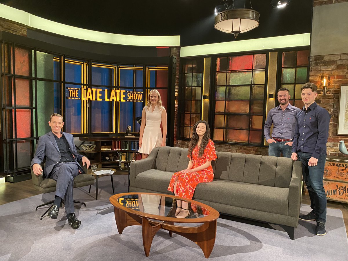 RTELateLateShow's tweet photo. Ryan is joined by paddleboarders Ellen and Sarah and the fishermen who saved them, Patrick and Morgan. 

#latelate https://t.co/3RsW0ENFhr