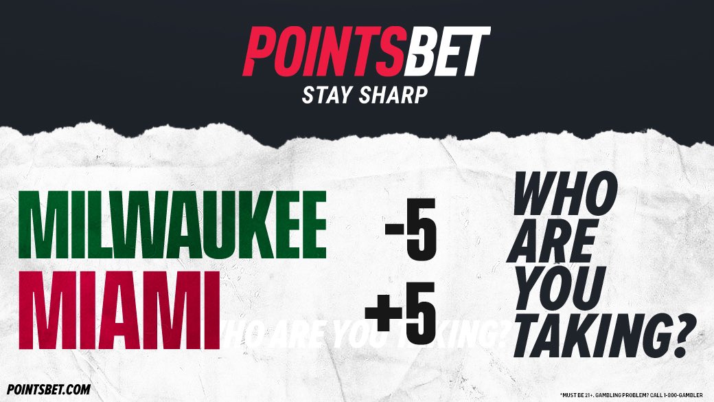 SLAMonline's tweet photo. Pivotal game 3. Milwaukee on the ropes and in need of a dub.

Make your bet now on @PointsBetUSA: https://t.co/cq1cYdpa34 https://t.co/1D8nRXV0jC