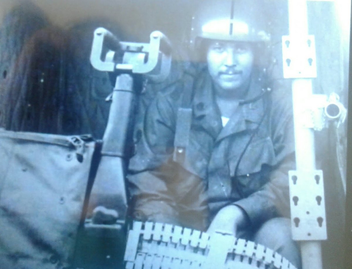 Melonian2016's tweet photo. @ProjectLincoln @realDonaldTrump #RespecVets: Here's My Hubby's Brother In-Law When He Was A Rear-Gunner In Vietnam. Damn Trump U Have Some SERIOUS Balls To Claim 'Bone Spurs' Kept Ur Nasty,Dispicabl, Fat, Flabby  Arse Out😡😡🖕🖕!! Point🤔....Oh Yeah #VoteBluNoMatterWhomInNovember😡😡!! https://t.co/SnkczWSNSA