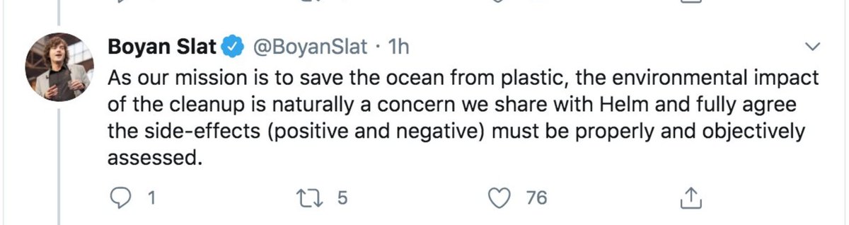 Let's talk about the fact that your organization does not have a SINGLE biologist on it's team. Not. One. And for as long as I've been following you I've never seen one. Yet you claim you want to "save the ocean" Source:  https://theoceancleanup.com/careers/ 